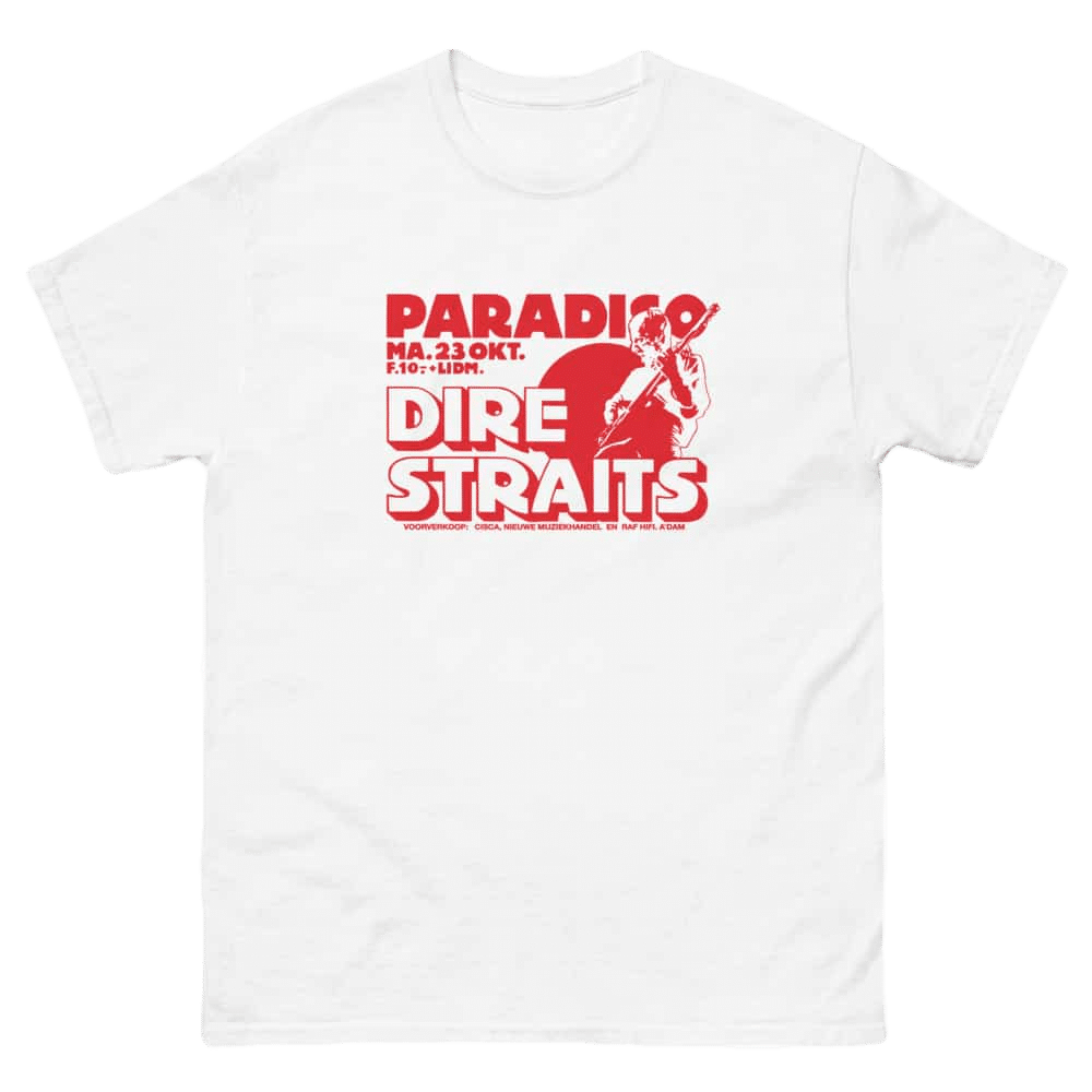 Retro Gig Poster Concert Tee: Paradiso Club 1978 | DireStraits.com